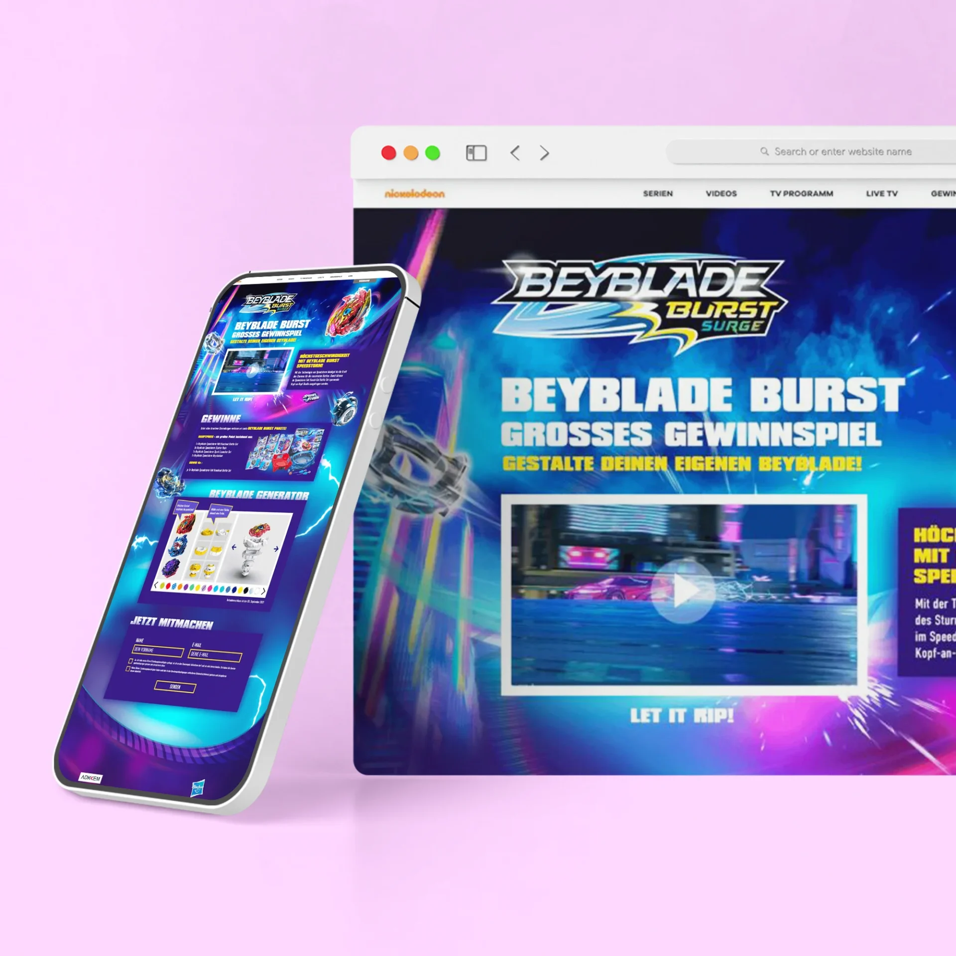 Nickelodeon Kampagne: Key Visual und Microsite